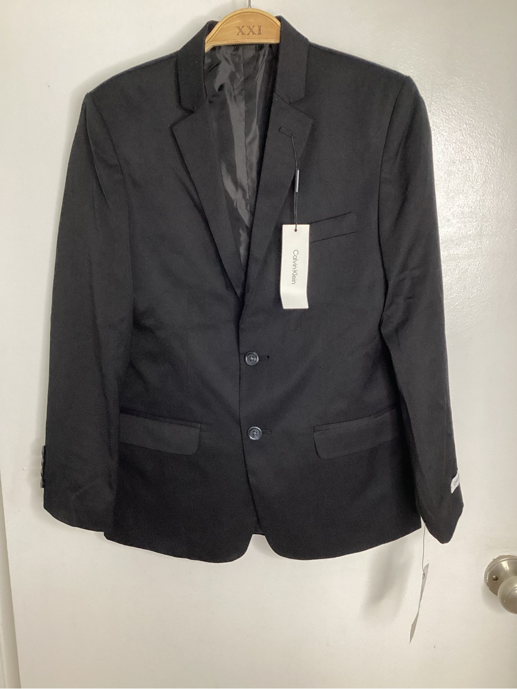 Calvin Klein Black Two-Button Kids Sport Coat 14